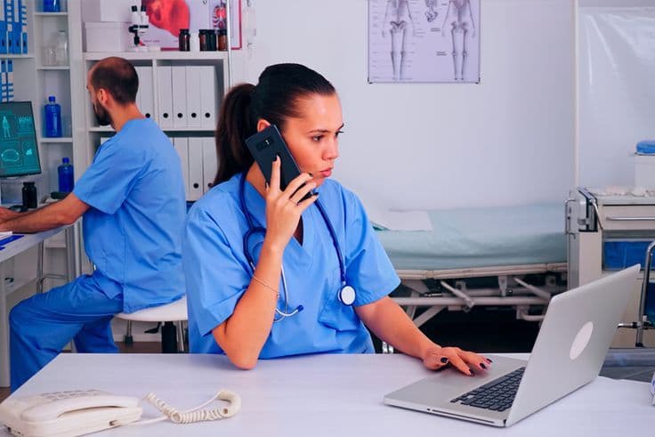 Clinical team managing patient access and phone support.